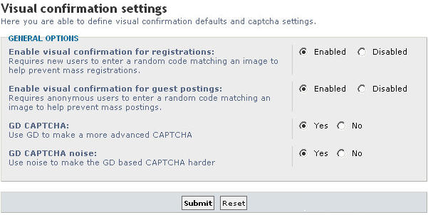 Conferma visuale captcha