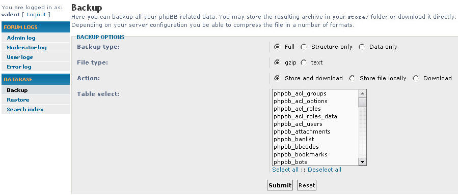 backup phpbb3