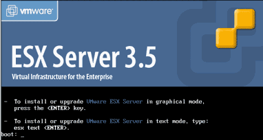 VMware ESX cd boot