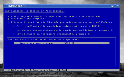 installazione windows su xen