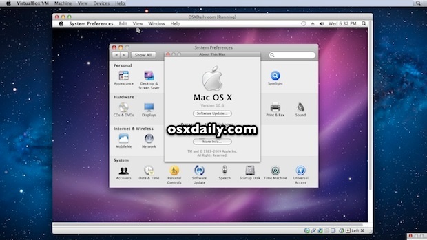 Virtualbox per MAC Os X Leopard